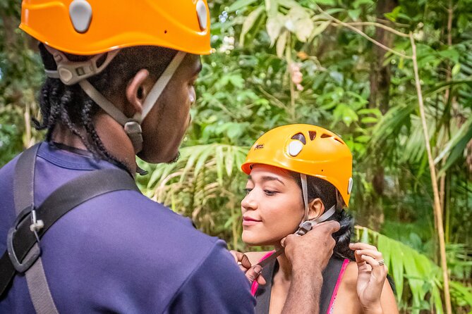 Adrena-Line Zipline, St. Lucia - The Tarzan swing breaks up the zipline rhythm