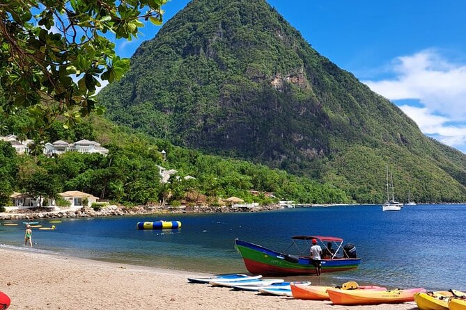 All Inclusive Tour Sulfur Mud Bath, waterfall,Beach & lunch break - Anse La Raye, a 20-minute coastal pause