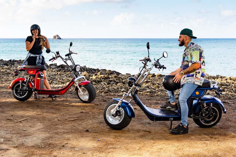 Beaches and Backroads Electric Big-Wheel Scooter Tour - Starting in Rodney Bay and Gros Islet