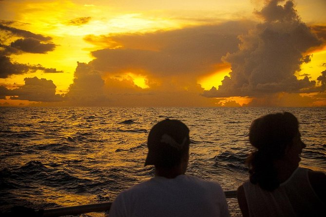 Cruise Sunset Party in Castries - A Caribbean sunset with a party already underway