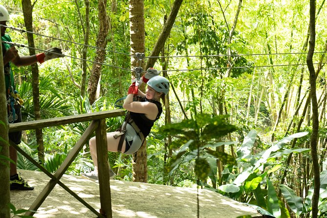 Jeep & Zipline Adventure in St. Lucia - The short hike and natural waterfall pool