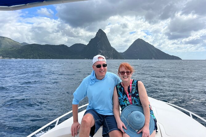 Private Boat Charter St. Lucia, boat tour to Soufriere. Full day - The Pitons are better from the water