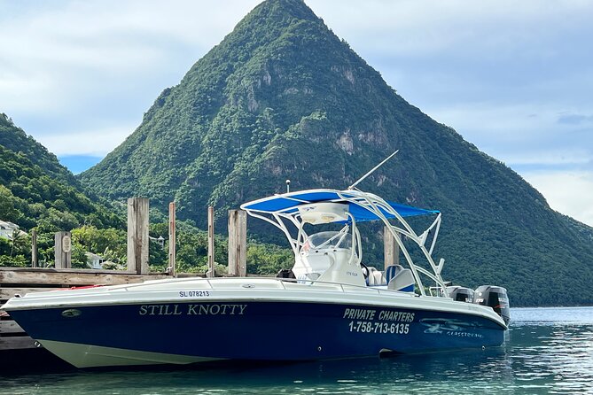 Private Boat Charter St. Lucia, boat tour to Soufriere. Half day. - Anse Chastanet offers the first real water break