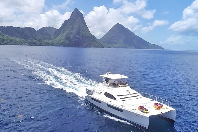 Private Luxury Catamaran Cruise in St. Lucia - Leaving Castries on Lady Anne