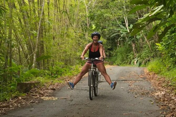 Rainforest Cycling Adventure in St. Lucia - Forest trails, botanical gardens, and the river crossing