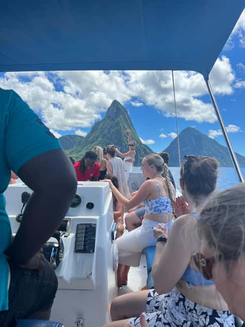 St. Lucia Caribbean: Sea and Land Excursion - Meeting the Pitons From the Water