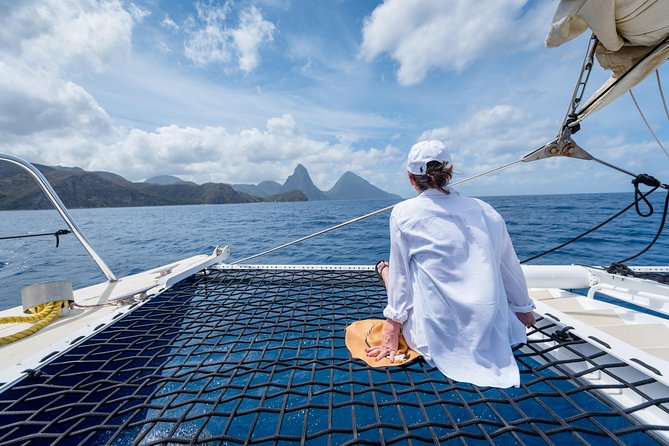 St Lucia Catamaran Day Sailing and Sightseeing Tour - Waterfall or Diamond Botanical Gardens