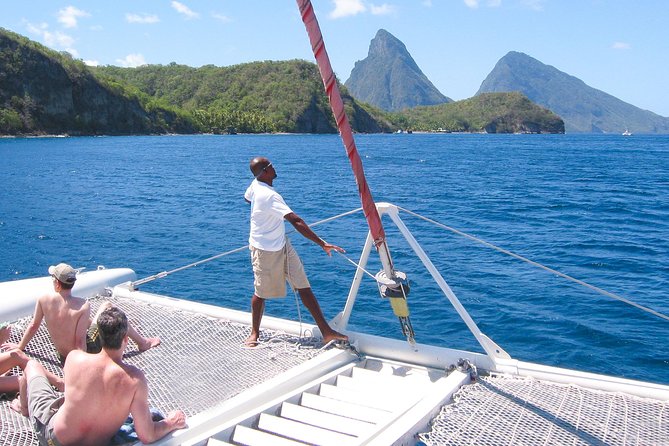 St Lucia Catamaran Day Sailing and Sightseeing Tour - The return sail, Marigot Bay, and the swim stop