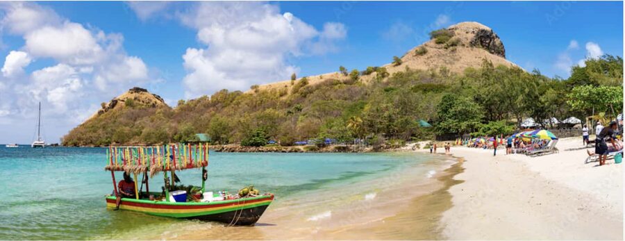 St Lucia Pigeon Island Ultimate Relaxer Experience - The Fort Rodney climb and the view over Rodney Bay