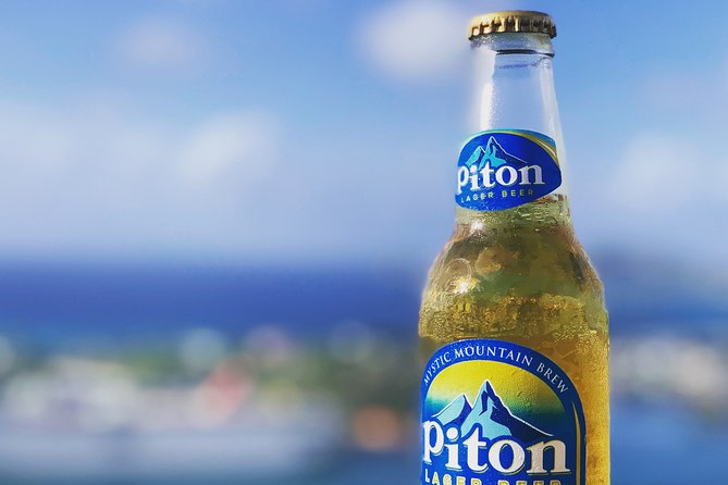 St Lucia Private Roundtrip Transfer: Hewanorra International Airport - Snacks, water, and Piton beer