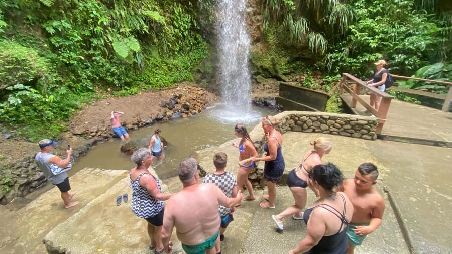 St Lucia Sulphur Springs Drive- in Volcano Tour & Waterfall - Toraille Waterfall and time in the water